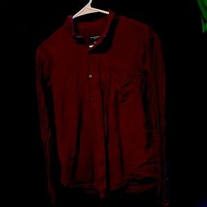 Maroon Button-Up Shirt